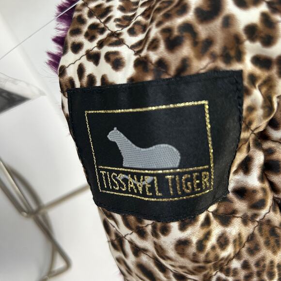 Vintage Timeless Naeem Khan Purple Faux Fur Cloche Hat NWT - Picture 5 of 7